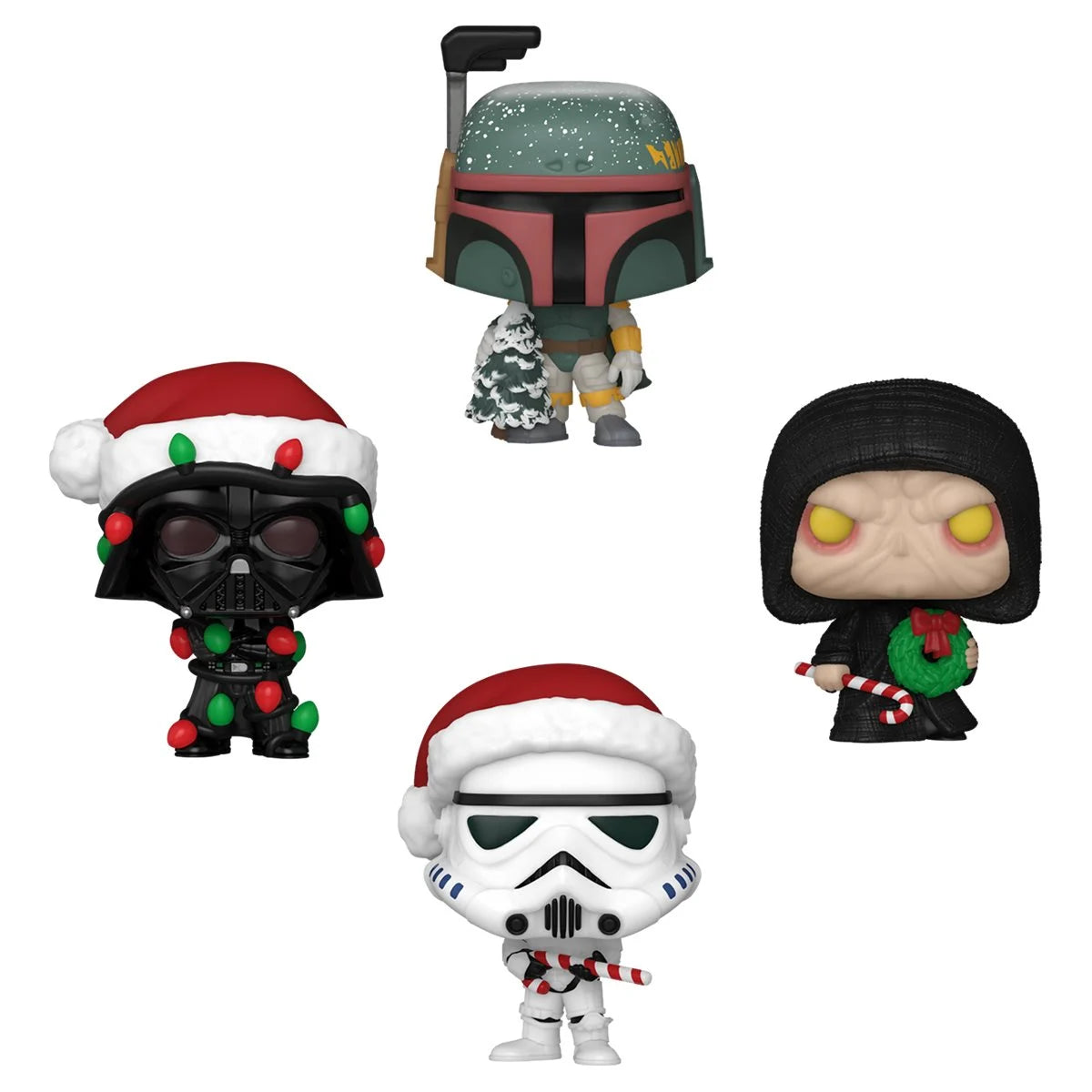 Star Wars Holiday Funko Pocket Pop! Mini-Figure 4-Pack Set Display