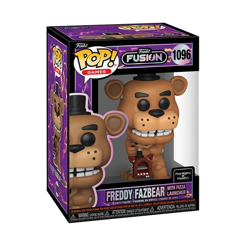 (Chase & Common 2-Pack Bundle) Funko Fusion Five Nights at Freddy's Freddy Fazbear with Pizza Launcher Funko Pop! Vinyl Figure #1096
