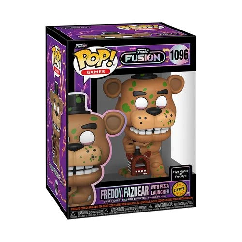 (Chase & Common 2-Pack Bundle) Funko Fusion Five Nights at Freddy's Freddy Fazbear with Pizza Launcher Funko Pop! Vinyl Figure #1096
