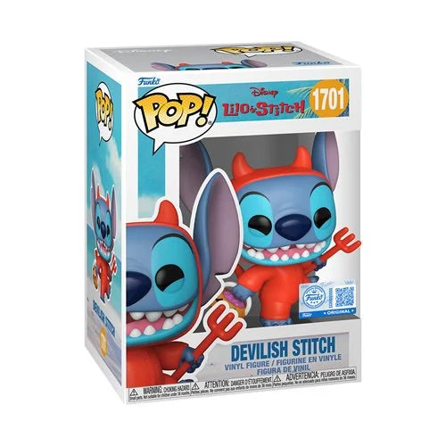 (CHASE + COMMON) 2-PACK Lilo & Stitch Devilish Stitch Funko Pop! Vinyl Figure #1701 - Entertainment Earth Exclusive
