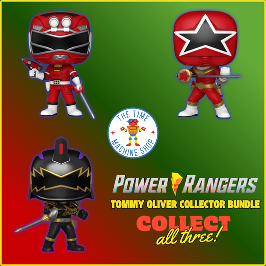 Power Rangers Tommy Oliver Legacy 3-Pack Funko Pop! Bundle (Zeo Red, Turbo Red & Dino Thunder Black Rangers)