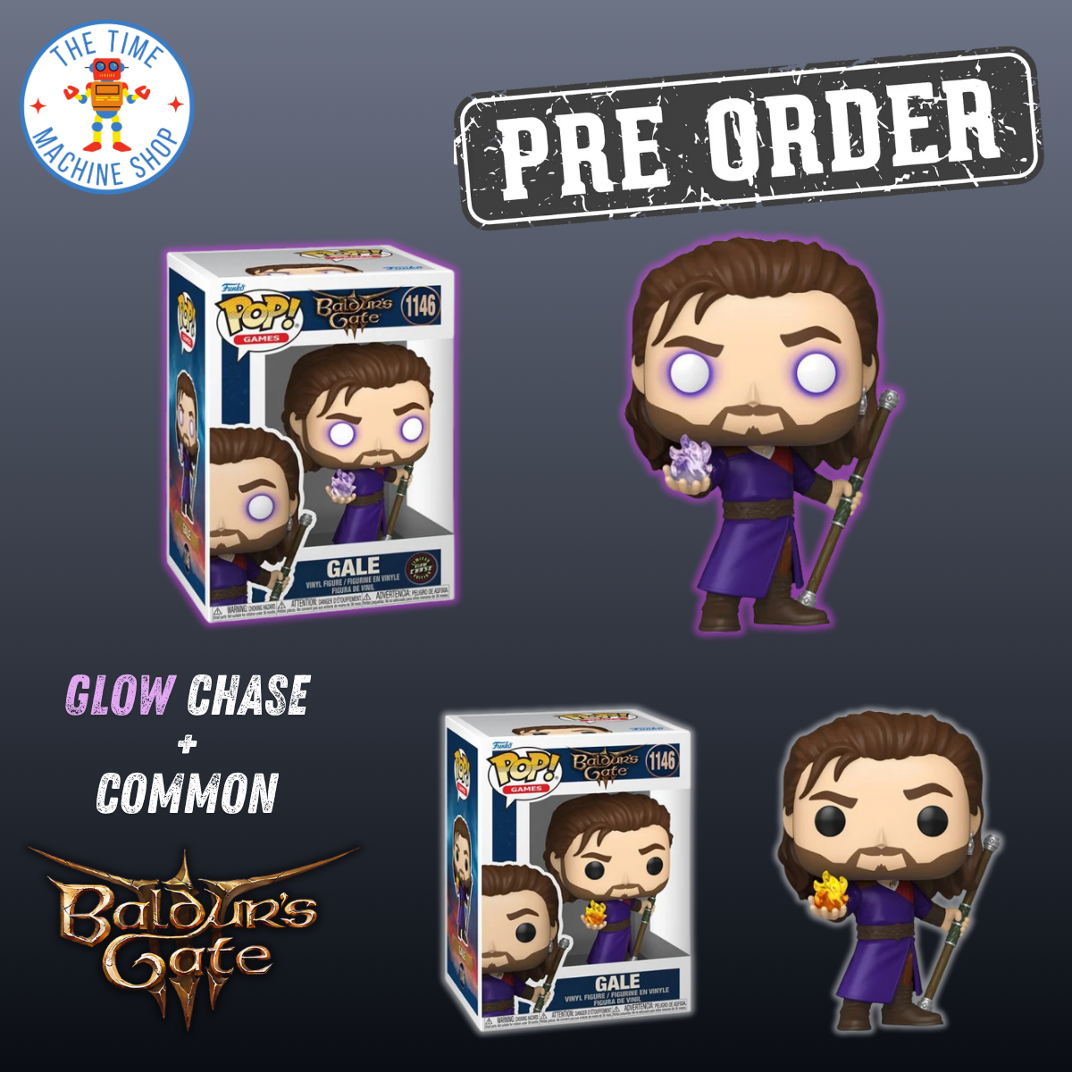 (Chase + Common) 2-Pack Bundle Baldur's Gate 3 Gale Funko Pop! Vinyl Figure #1146