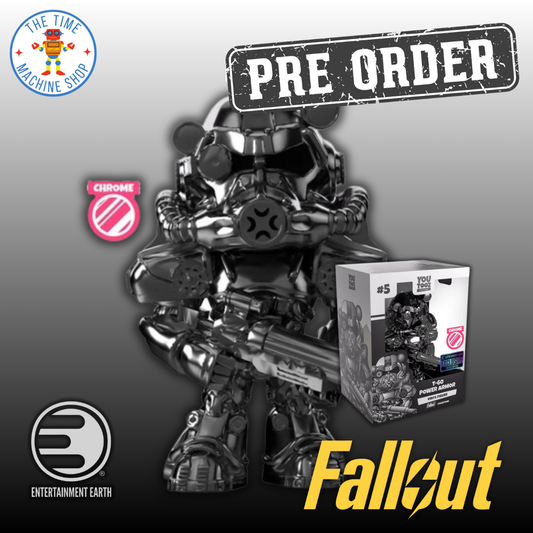 Fallout Collection T-60 Power Armor Chrome Variant Vinyl Figure #5 - Entertainment Earth Exclusive