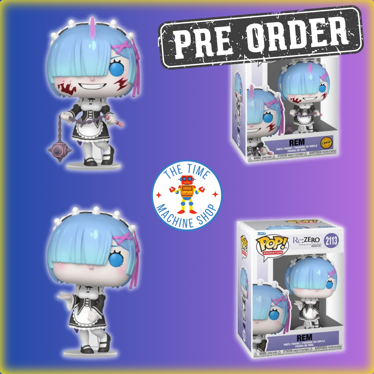 (Chase + Common 2-Pack Bundle) RE: Zero - Starting Life in Another World Rem Funko Pop! Vinyl Figure #2113