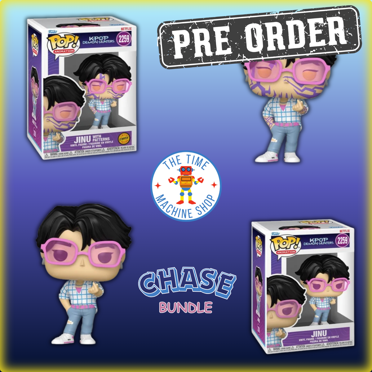 (Chase + Common 2-Pack Bundle) KPop Demon Hunters Jinu Funko Pop! Vinyl Figure #2259