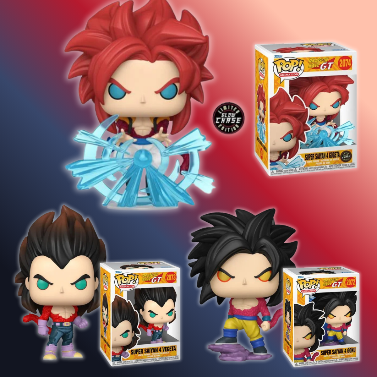 Ultimate SSJ4 Collector’s Bundle – Dragon Ball GT Funko Pop! Set with SSJ4 Goku, Vegeta & SSJ4 Gogeta Glow Chase