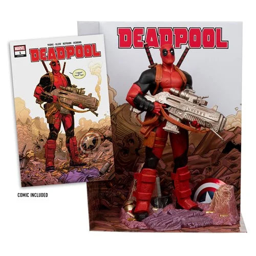 The Marvel Collection 1:6 Scale Posed Figure with Scene and Comic Case - Deadpool #1