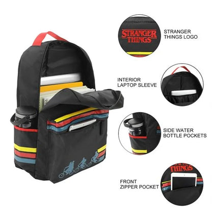 Stranger Things Bike Ride Printed Backpack