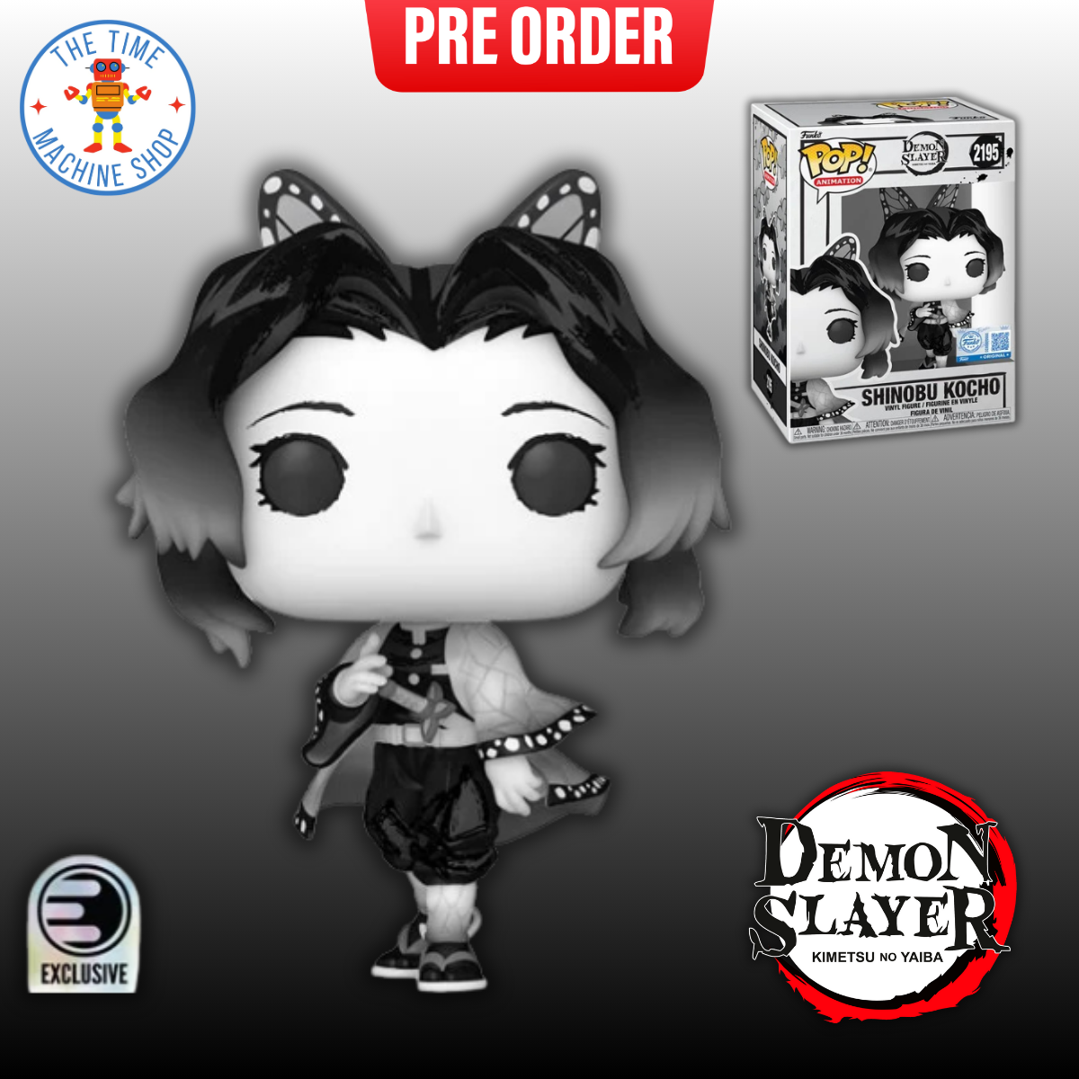 Demon Slayer Shinobu Kocho Sumi-Ink Funko Pop! Vinyl Figure #2195 - Entertainment Earth Exclusive