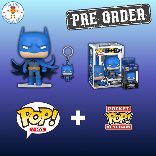 DC Comics New Classics Batman Funko Pop! Vinyl Figure #598 + Pocket Pop! Keychain Exclusive Bundle