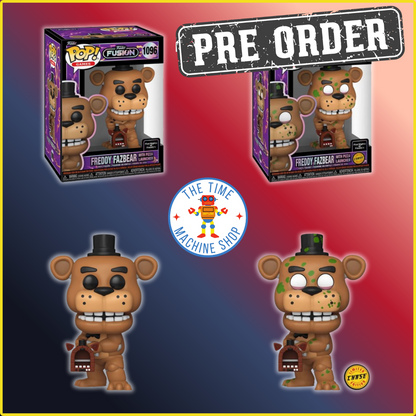(Chase & Common 2-Pack Bundle) Funko Fusion Five Nights at Freddy's Freddy Fazbear with Pizza Launcher Funko Pop! Vinyl Figure #1096