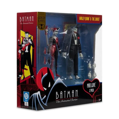 DC Direct Batman Animated Harley Quinn and The Joker Mad Love 6-Inch Action Figure 2-Pack &amp; Comic - Gold Label Exclusive