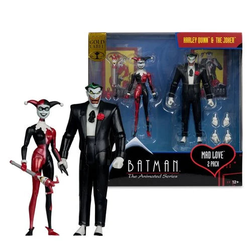 DC Direct Batman Animated Harley Quinn and The Joker Mad Love 6-Inch Action Figure 2-Pack &amp; Comic - Gold Label Exclusive