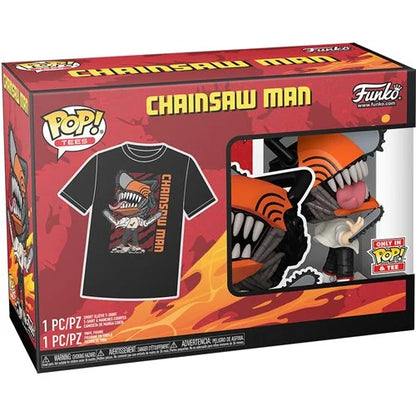 Chainsaw Man Funko Pop! Vinyl Figure #1804 and Adult Pop! T-Shirt 2-Pack