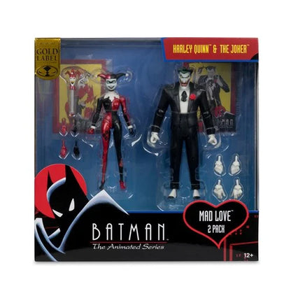 DC Direct Batman Animated Harley Quinn and The Joker Mad Love 6-Inch Action Figure 2-Pack &amp; Comic - Gold Label Exclusive