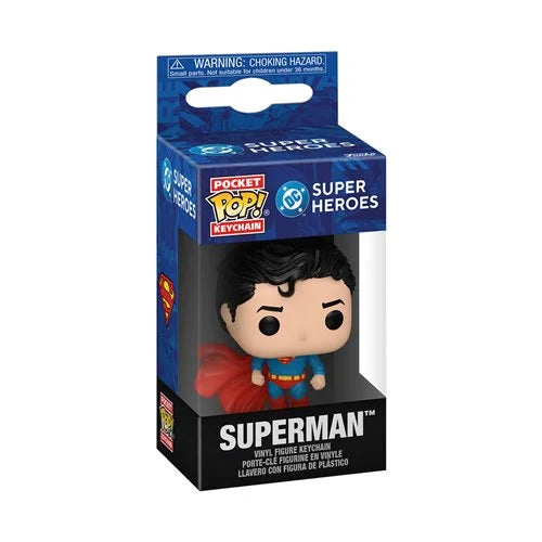 DC Comics New Classics Superman Funko Pop! Vinyl Figure #599 + Pocket Pop! Keychain Exclusive Bundle